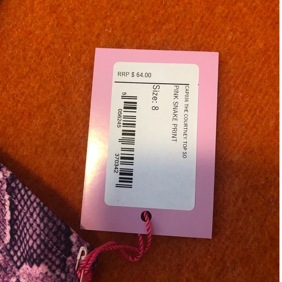 Capsule 98 pink & black snake print cropped top / cami NWT - Picture 6 of 12